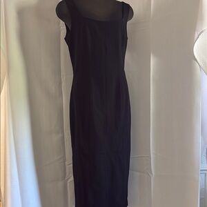 Christian Lacroix Little Black Dress. Lined form fit elastane stretch. Medium.